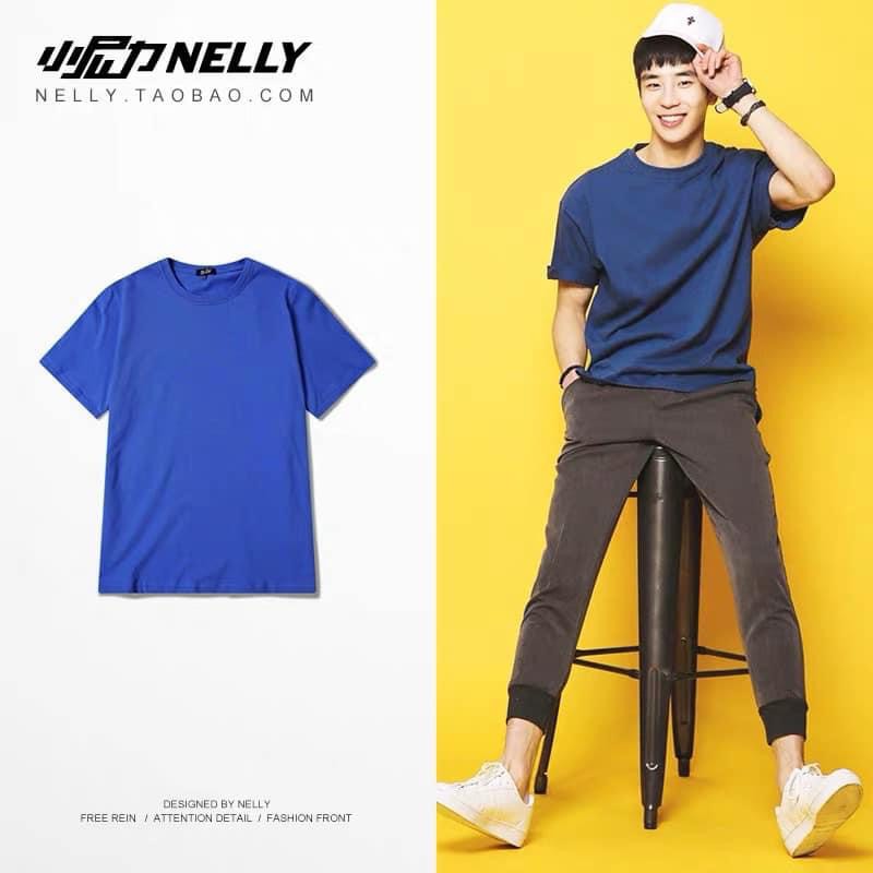 Áo thun trơn ngắn tay cotton Nelly Heybig
