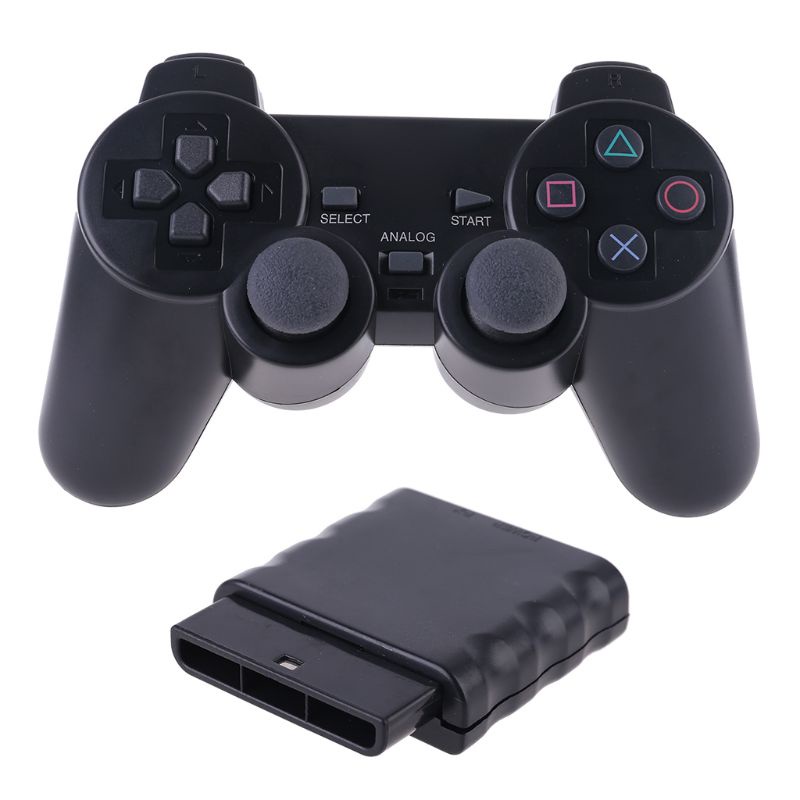 Tay cầm không dây động cơ rung điều khiển chơi game 2.4G và đầu thu cho PS2 -dc4815