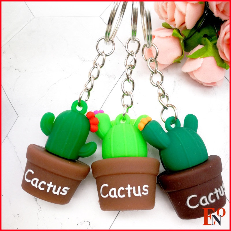 Móc khóa hình xương rồng cactus móc khóa cute xinh xắn quà tặng bạn bè ý nghĩa.