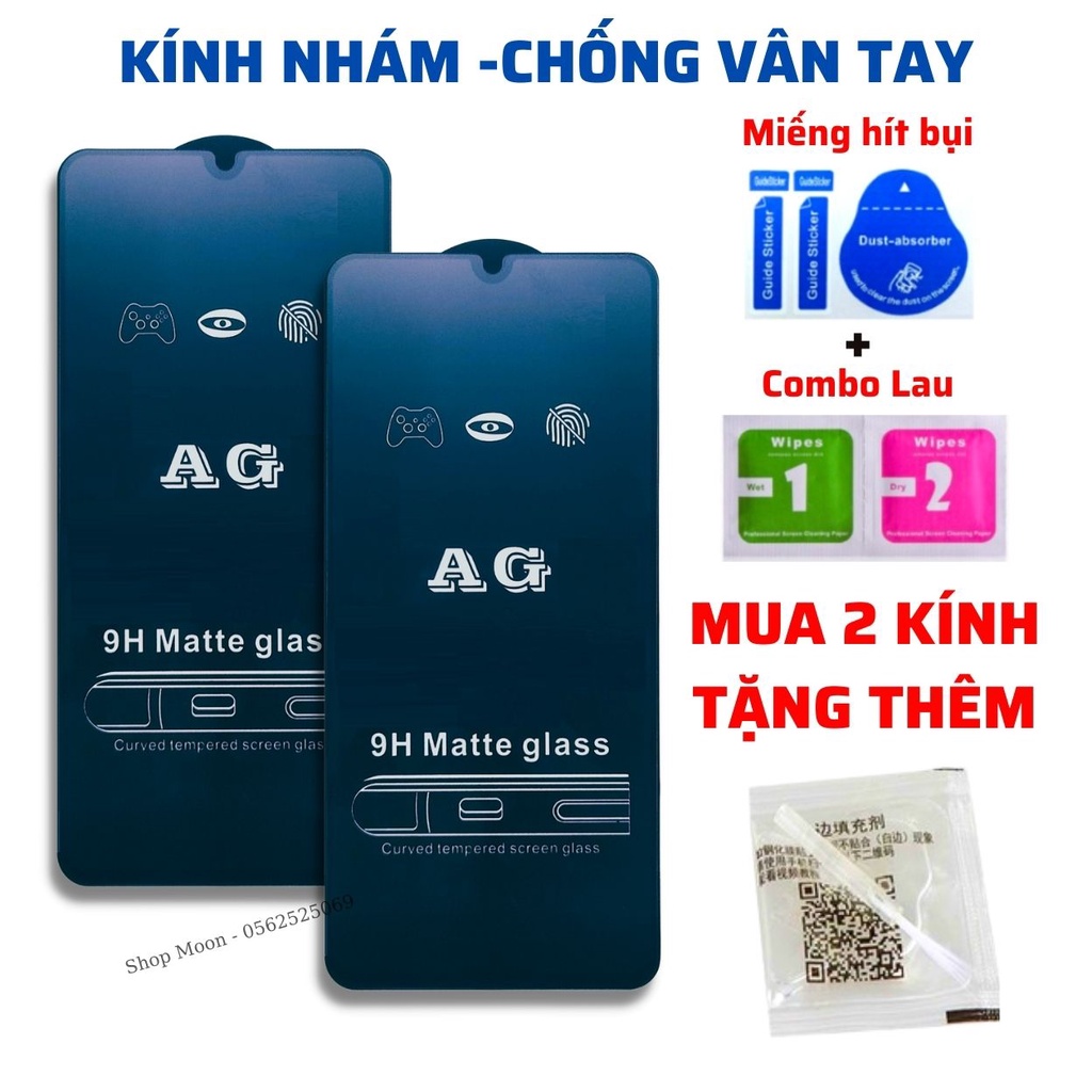 Kính Cường Lực Chống vân tay Realme 5/ 5s/ 5i/ 5pro/6/6i/7/ Narzo 30A - Dán Full màn hình - AG Nhám phủ Nano