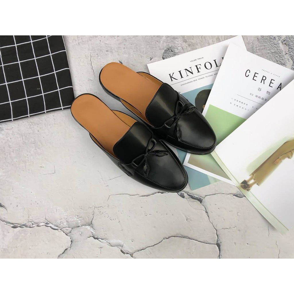 Giày sục nam thắt lơ  chuông  Đế cao 3 cm