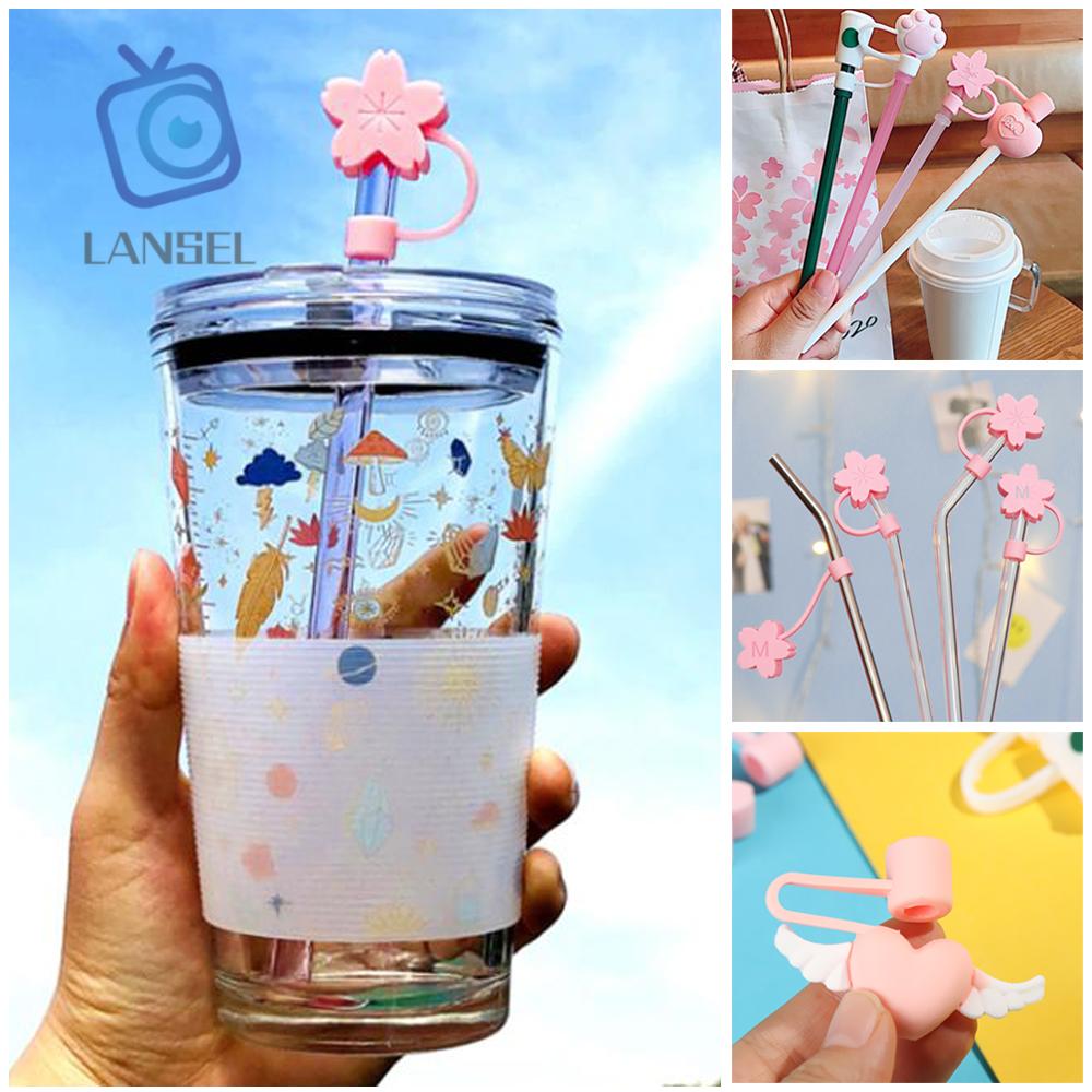 1 Nắp Silicon Đậy Ống Hút Chống Bụi Bẩn Dễ Thương Có Thể Tái Sử Dụng