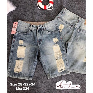 QUẦN SHORT JEAN NAM RÁCH PHONG CÁCH [An.Lee SHOP]
