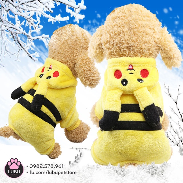 Bộ bông pikachu đáng yêu cho cún
