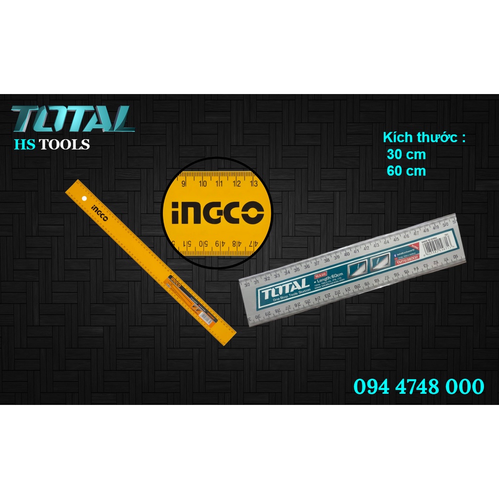 Thước nhôm Total và INGCO