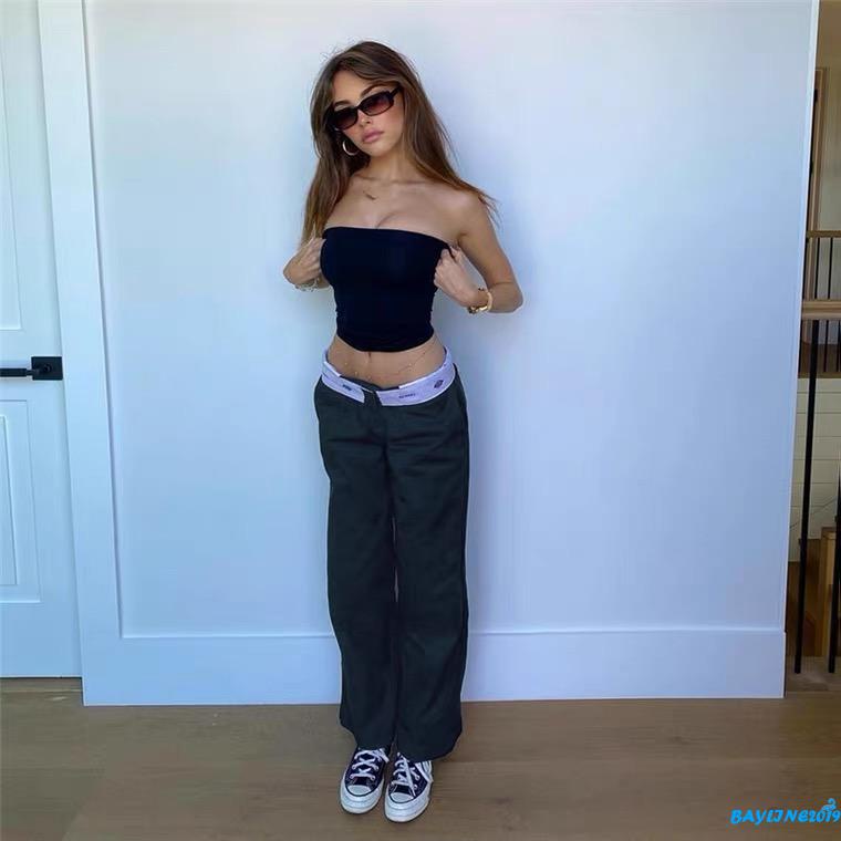 Quần Thể Thao Lưng Thấp Có Túi Và Khóa Kéo Màu Sắc Thời Trang Cho Nữ