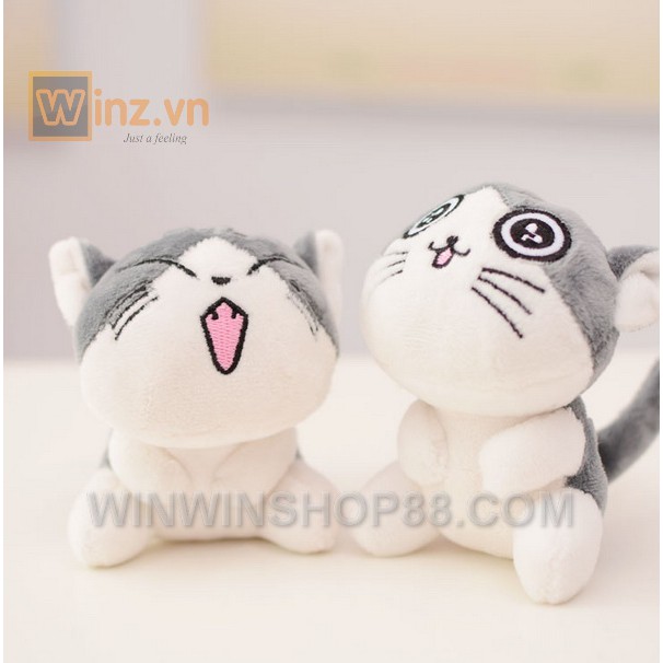 Combo 2 móc khóa gấu bông mèo Chii (11 cm) - Do_luu_niem