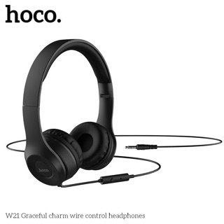 Tai nghe chụp tai có míc cho điện thoại và máy tính Hoco W21 chính hãng
