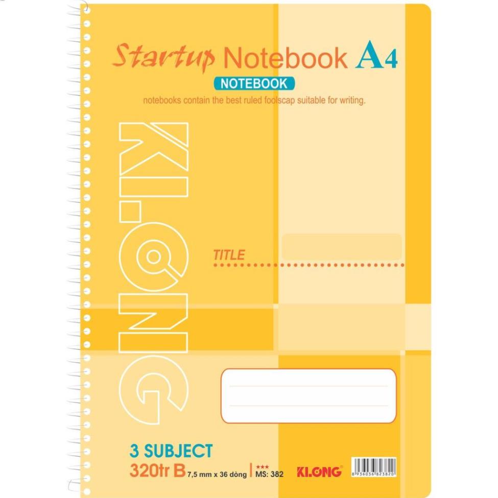 Sổ lò xo klong 320tr A4 Compostion Book, 5 Subiject; MS: 382 .