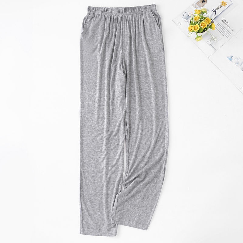 Quần Ngủ Mặc Ngủ/Tập Yoga Dáng Rộng Vải Mỏng Cỡ Lớn Chống Muỗi Thoải Mái Cho Nam