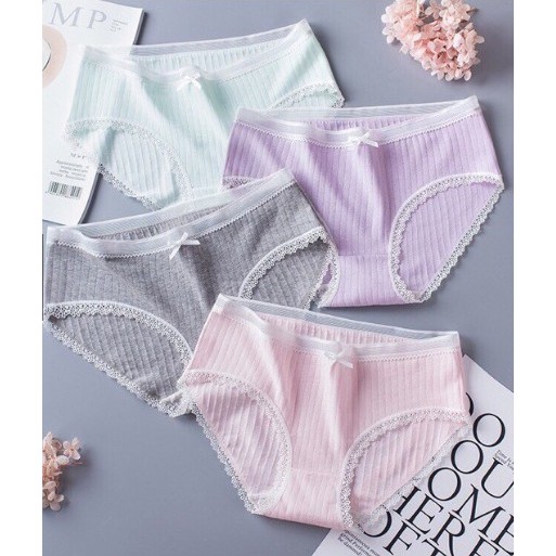 [Mã 12FASHIONSALE1 giảm 10K đơn 50K] Quần lót cotton gân tăm kháng khuẩn siêu mềm | BigBuy360 - bigbuy360.vn