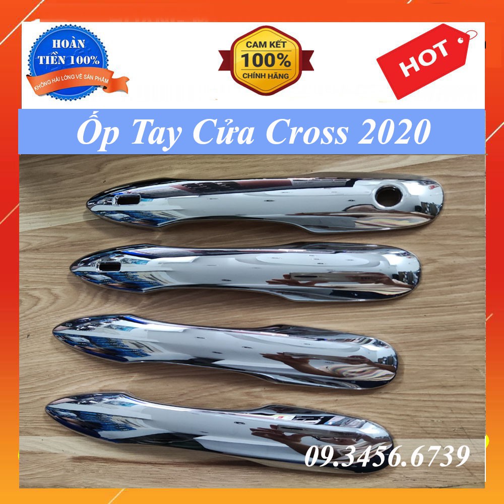 Ốp Tay Cửa Và Hõm Cửa Xe Toyota Cross 2021 2022 Mạ Crom Cao Cấp Chống xước tay cửa làm đẹp cho xe