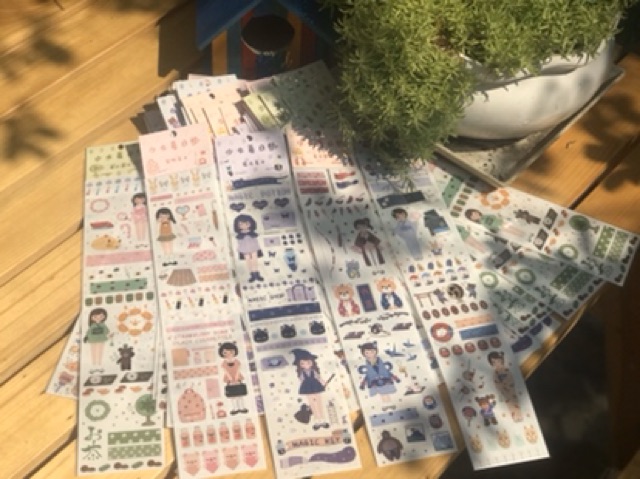 Dây washi stickers 35cm nhiều mẫu (có ảnh thật)
