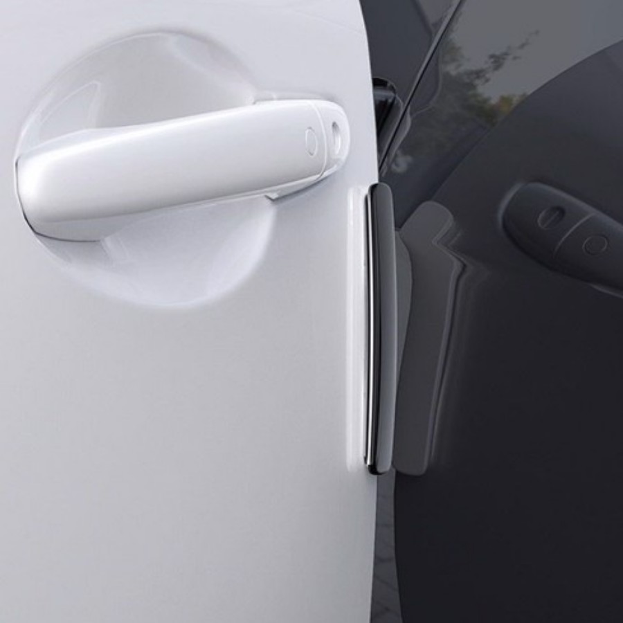 [Chính Hãng-Sẵn] Bộ 4 miếng dán cửa xe ô tô chống trầy Baseus Streamlined Car Door Bumper Strip (2 Mỏng + 2 Dày) LV555