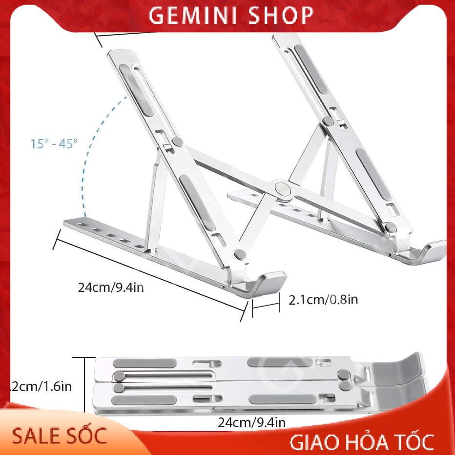 Giá đỡ LAPTOP MÁY TÍNH BẢNG N3 bằng nhôm điều chỉnh độ cao đế tản nhiệt laptop dưới 15.6 inch đế kê laptop
