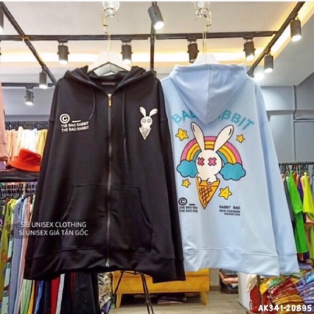 Áo Khoác Nữ Nỉ Bông Dày Dặn Hàng QC Chất Siêu Đẹp Áo Chống Nắng Thun Cotton THỎ KEM - AK3341 | BigBuy360 - bigbuy360.vn