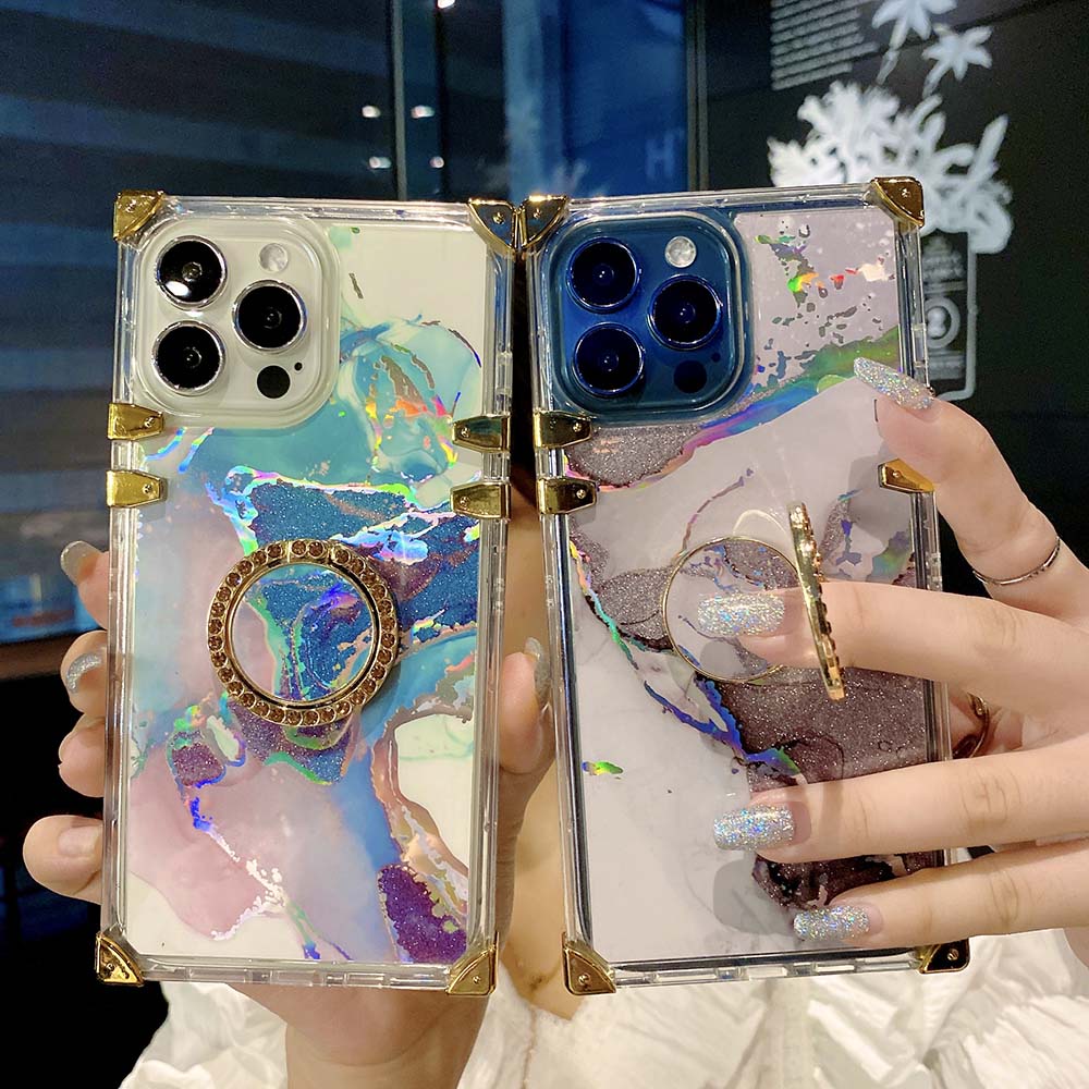 Ốp Điện Thoại Hình Vuông Chống Sốc Thời Trang Cho iPhone 13 Pro Max 11 Pro Max 12 Pro 11 7 Plus