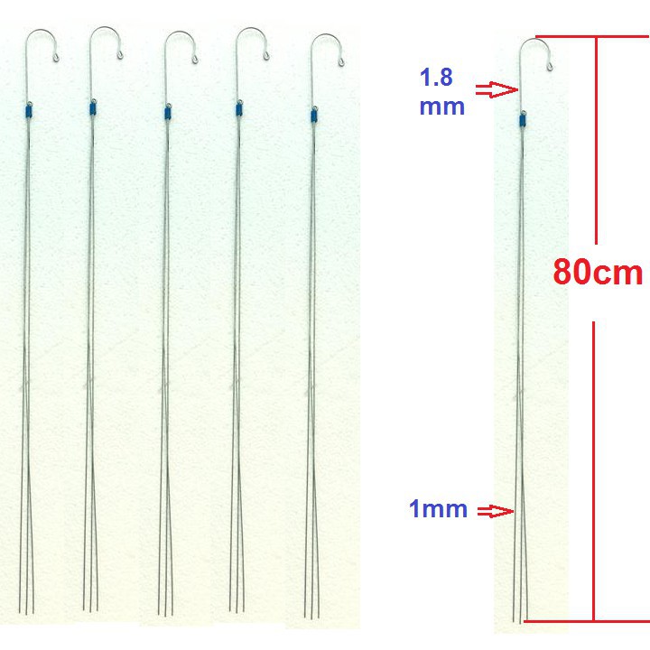 Set 5 móc kẽm ba dây dùng treo chậu hoa, cây cảnh dài 80cm [Giá tốt]