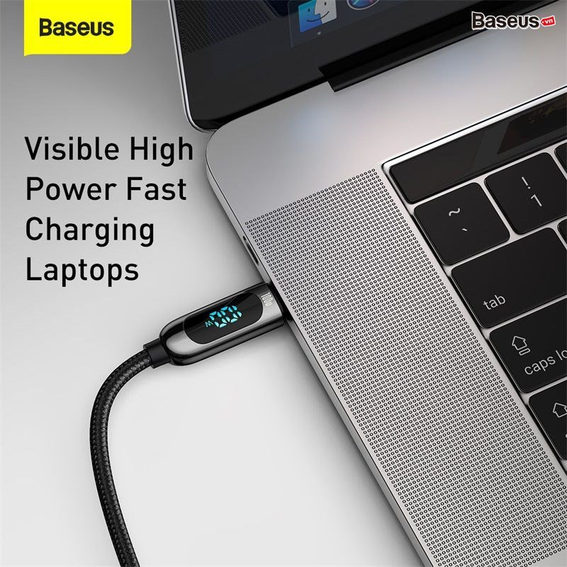 Cáp sạc nhanh C to C 100W Baseus Display Fast Charging Data Cable