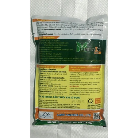 1KG MANCOZEB XANH 80WP  NGĂN NGỪA NẤM BỆNH TRÊN MỌI CÂY TRỒNG.