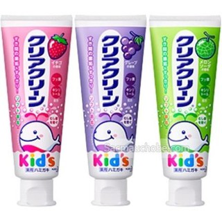Kem đánh răng kao kid Nhật bản (dâu,do,dưa gang)