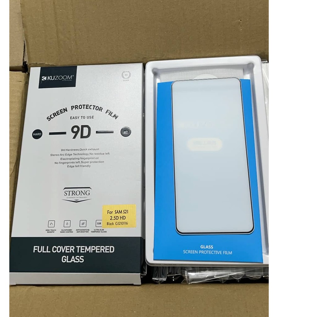 Kính cường lực Full màn Galaxy S21 Plus, S21 Ultra chính hãng Kuzoom 9D