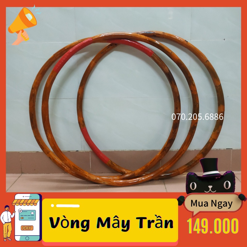 Vòng lắc mây trần 100%, giảm eo sơn màu nặng 1.5kg