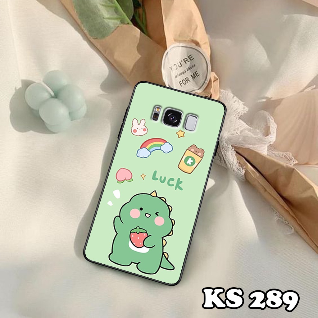 Ốp lưng Samsung S8 - S8 Plus - S9 - S9 Plus - Ốp Samsung in hình DinoCute - Lưng nhám viền TPU