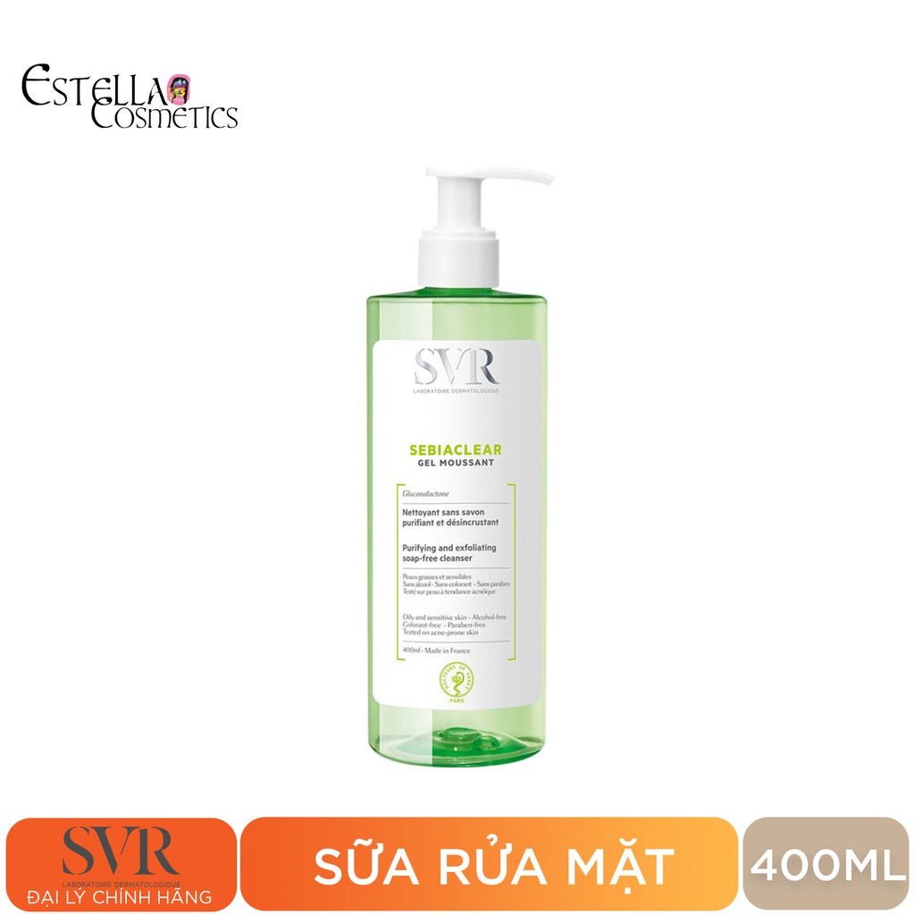 Gel Rửa Mặt Dành Cho Da Nhạy Cảm SVR SEBIACLEAR Gel Moussant