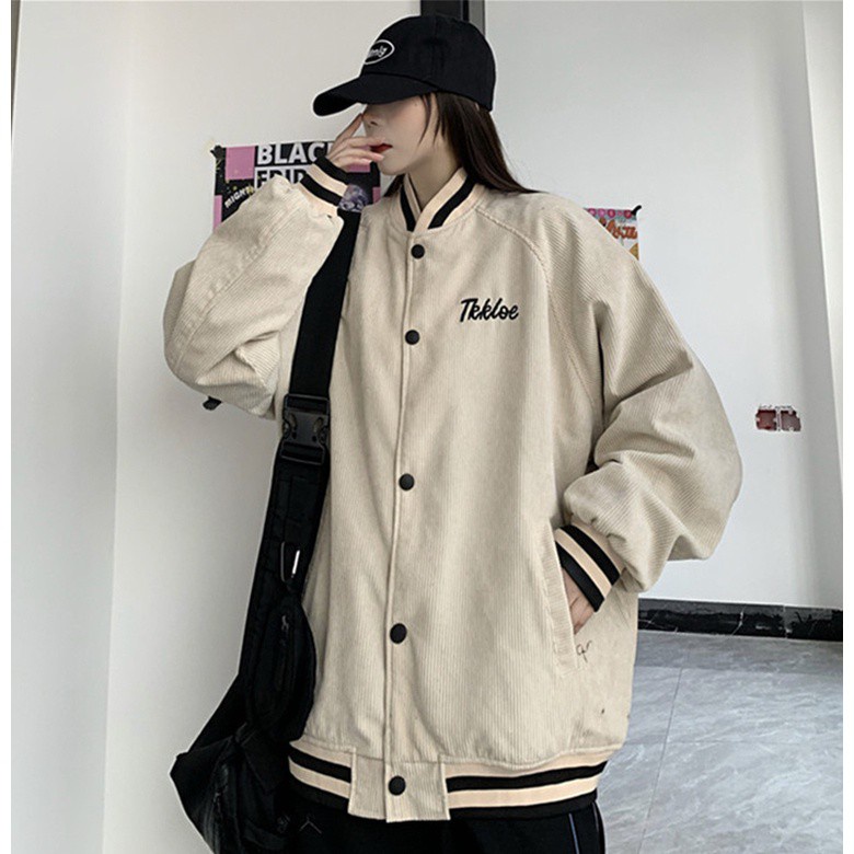 Áo bomber nữ form rộng thời trang unisec hàn quốc, áo bomber nữ oversize nhung tăm phong cách ulzzang đi chơi đi học