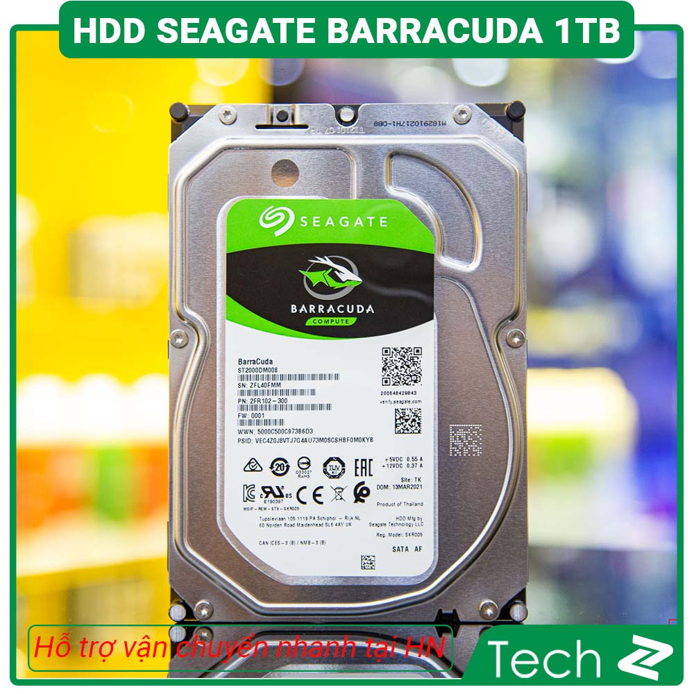 Ổ cứng HDD Seagate Barracuda 1TB 3.5 inch 7200RPM, SATA3, 64MB Cache