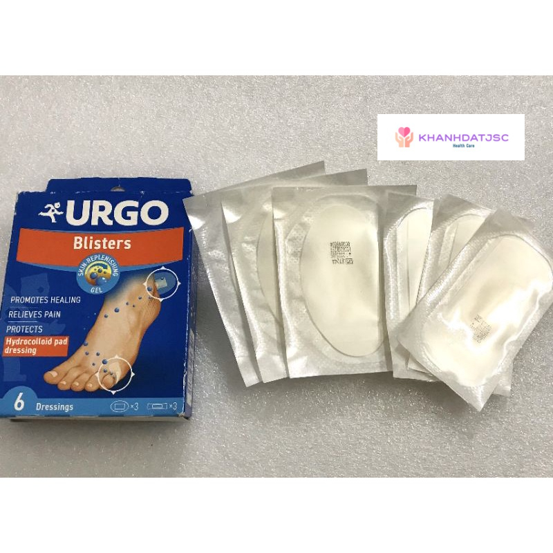 Băng cá nhân Urgo Hydrocolloid Pad Dressing giảm phồng rộp chân