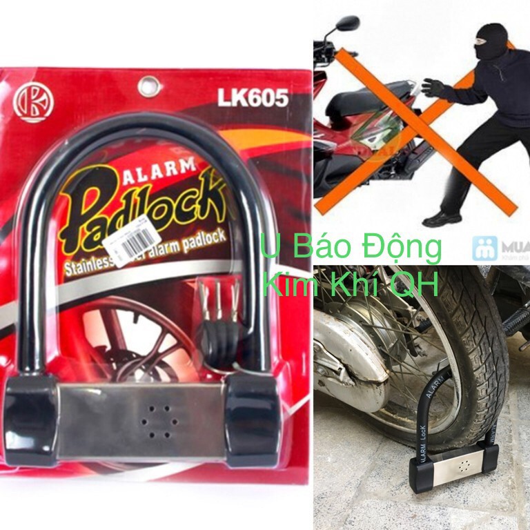 Khóa xe máy chống cắt trộm, khóa U báo động, U INOX, U AMIMAO, Dây cao cấp hàng đẹp giá tốt.