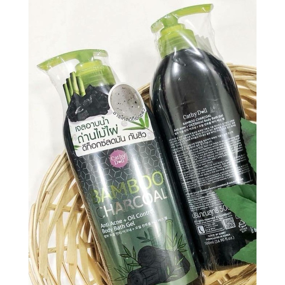 Sữa tắm Than tre 500ml giảm mụn lưng hết viêm chân lông