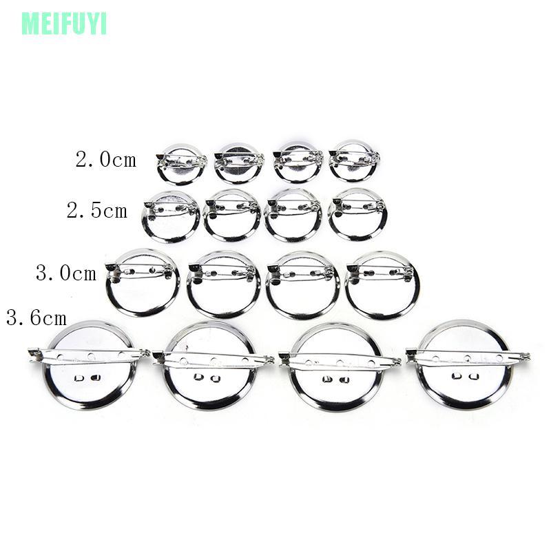 Set 10 Ghim Cài Áo Mạ Bạc Kiểu Dáng Đơn Giản