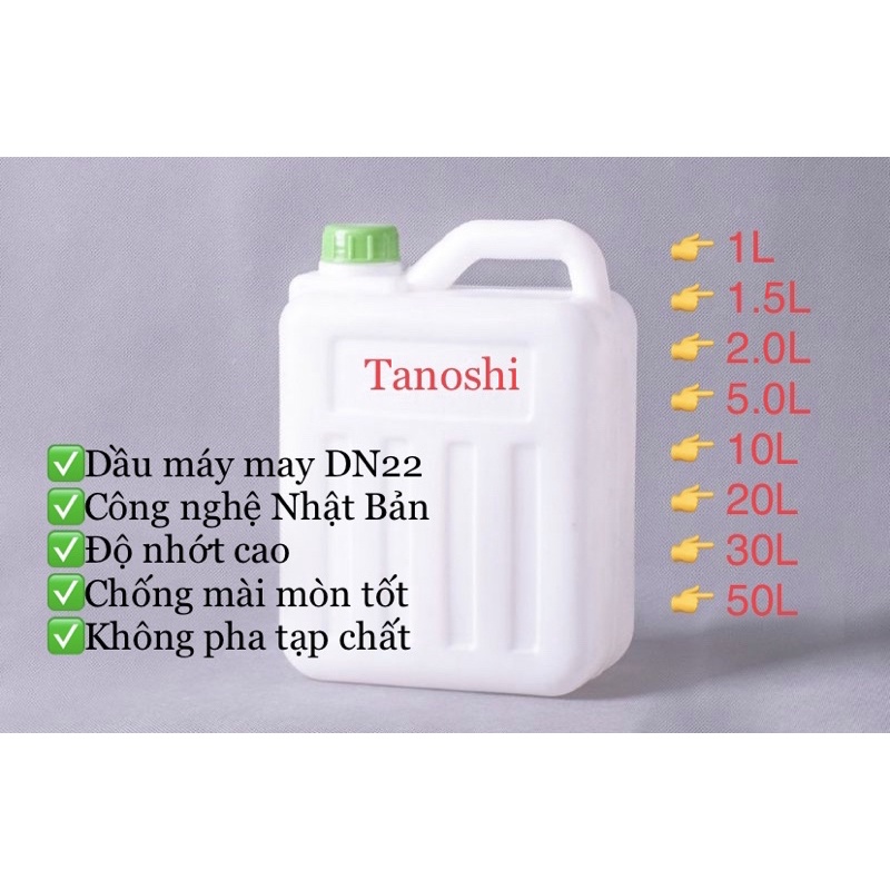 1Lit Dầu máy may công nghiệp, dầu tra máy chạy bộ Tanoshi DN22 (1L, 2L 5L …)