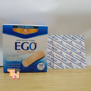Miếng dán vết thương ego - băng dính cá nhân y tế ego - hộp 102 miếng