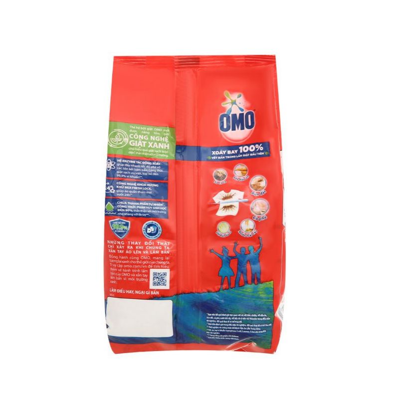 Bột giặt Omo gói 800g xoáy bay vết bẩn