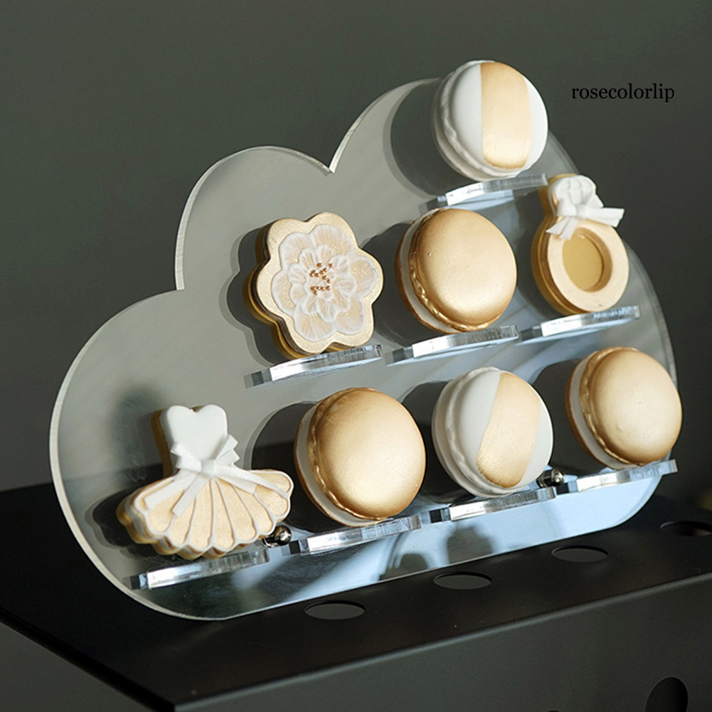 RC Khay Trưng Bày Bánh Cupcake Hình Đám Mây Bằng Acrylic Trong Suốt