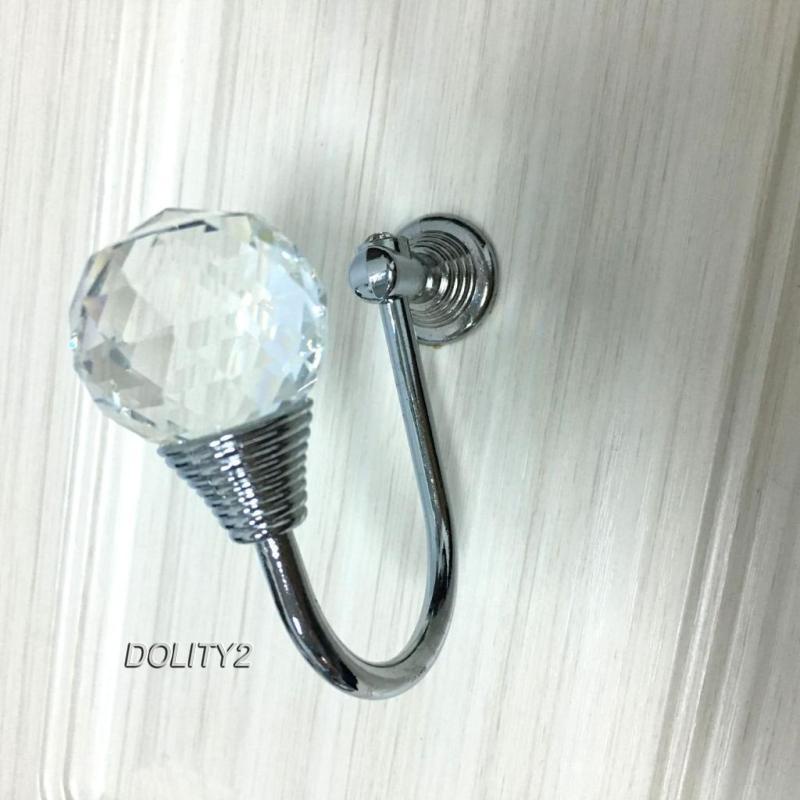 [Dolity2] 1 Móc Treo Rèm Cửa / Cà Vạt Gắn Tường Bằng Chrome