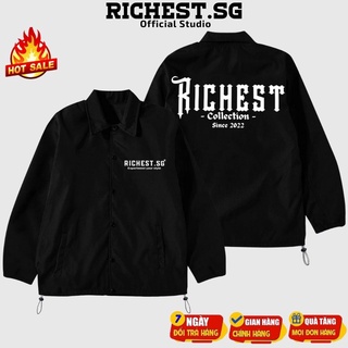 Áo khoác jacket RICHEST BLACK dù 2 lớp Local Brand unisex - Áo khoác nam nữ Ullzang Basic - RICHEST.SG