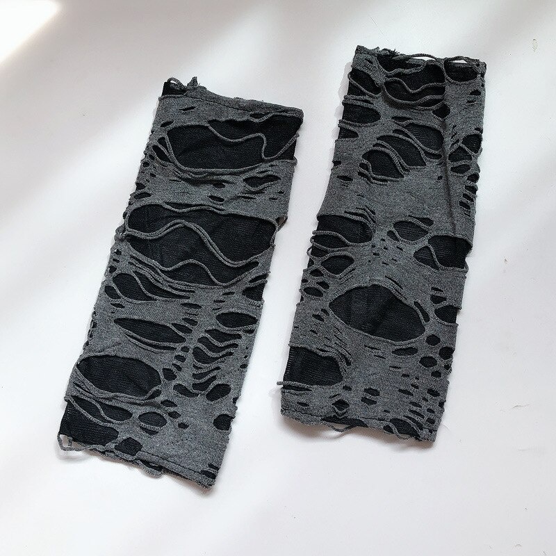 1 Đôi Găng Tay Hở Ngón Màu Đen Vui Nhộn Cho Nữ