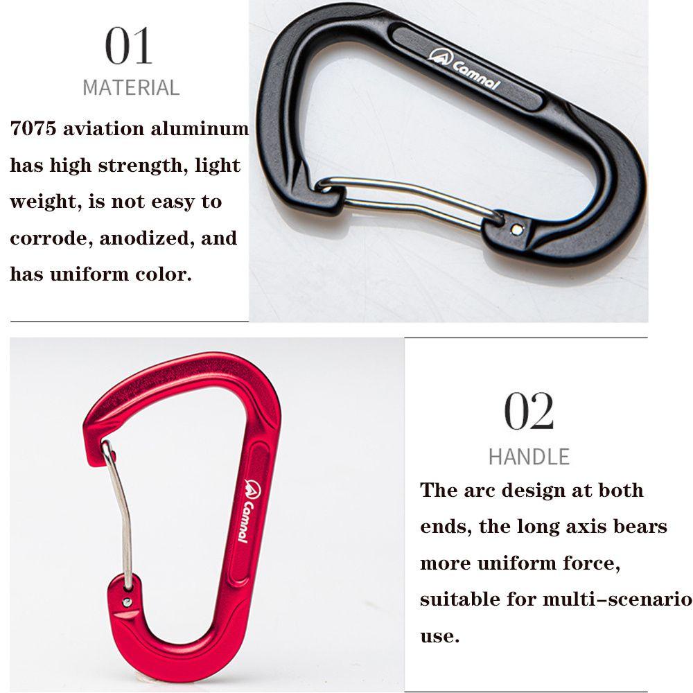 Móc Khóa Carabiner Đa Năng Tiện Dụng Cho Hoạt Động Ngoài Trời