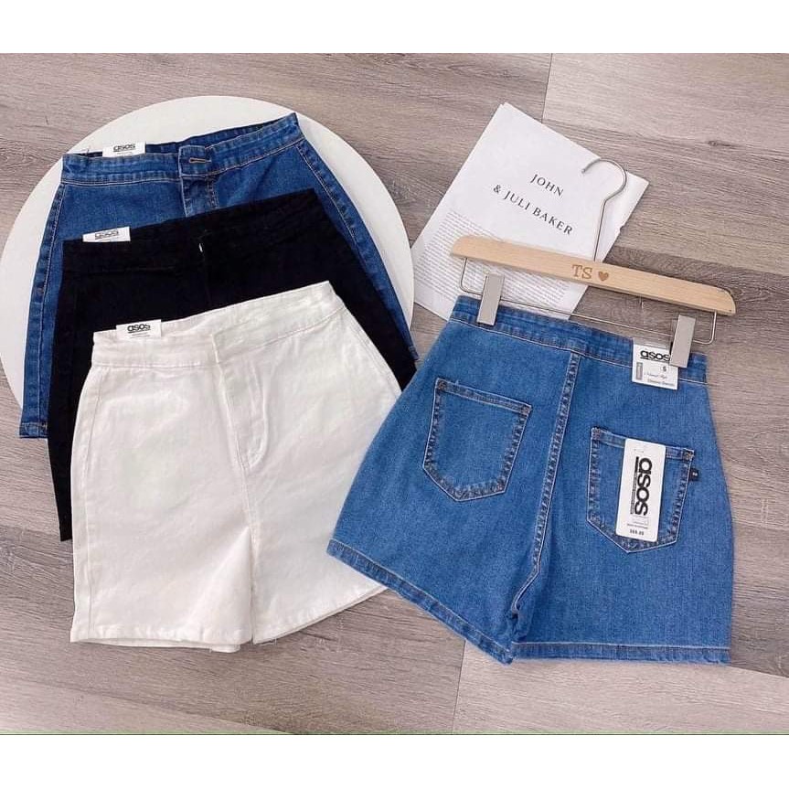 Quần đùi bò nữ lưng cao - quần short jean nữ cạp cao gen bụng bigsize - T2K Max