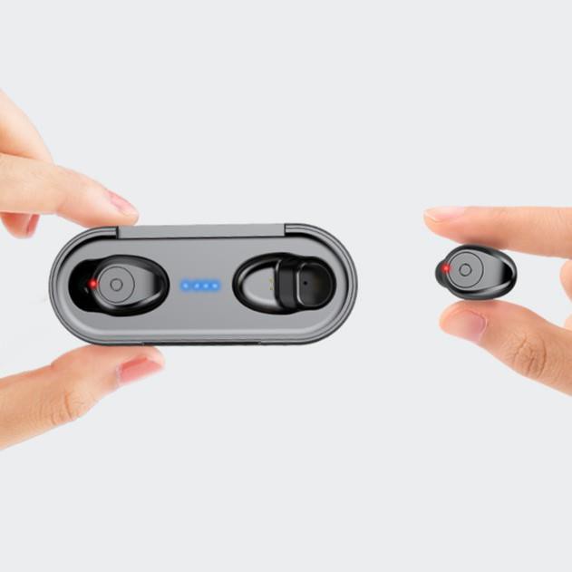 Tai nghe bluetooth AMOI F9 không dây nhét tai TWS 5.0, tai phone cảm ứng chống nước, chống ồn tích hợp sạc dự phòng