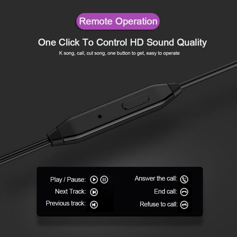 KAXOE 3.5mm In Ear Wired Earphone With Mic Sport Music Headset