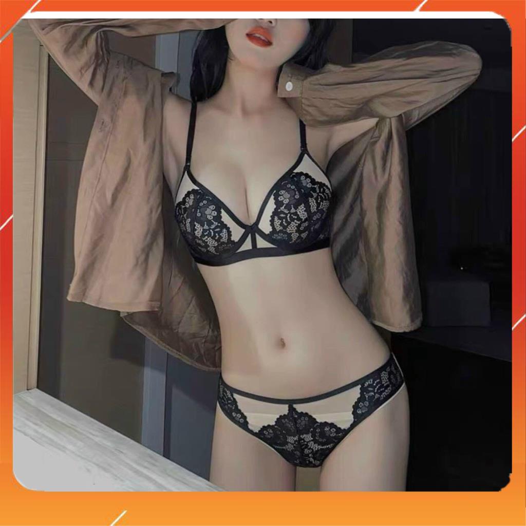 Set bộ đồ lót Pinkk cao cấp áo có gọng cup chéo đệm mút vừa nâng đẩy ngực B13912