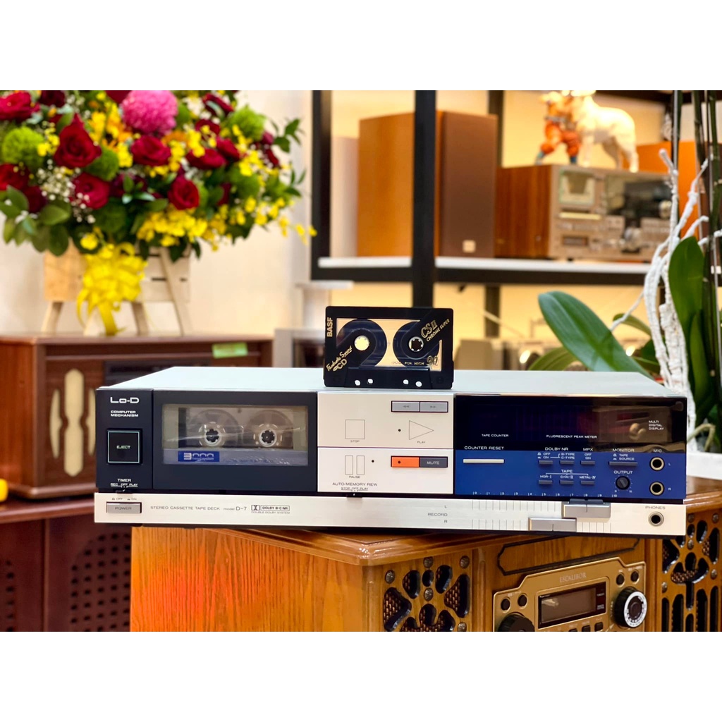 Deck Cassette Lo-D D-7-1987 Vintage Electronics-Loa màng gỗ