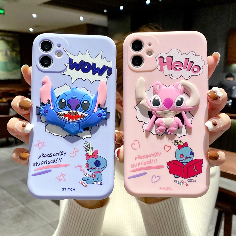 Ốp Điện Thoại In Hoạt Hình Stitch Đáng Yêu Cho Iphone11 12promax
