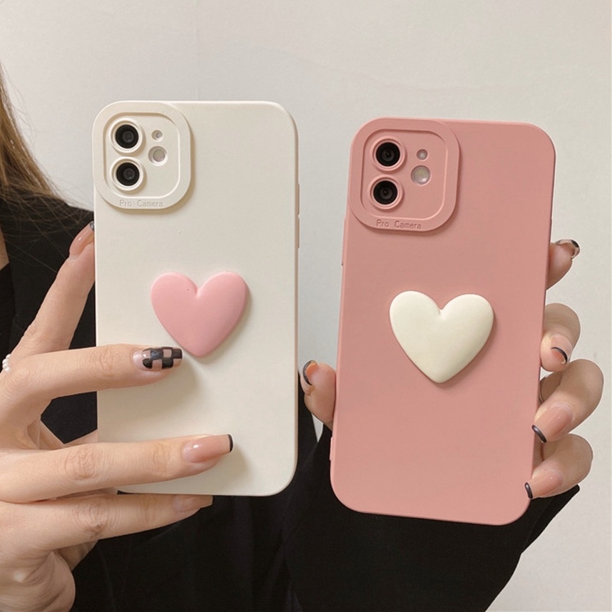 Ốp Điện Thoại Dẻo Họa Tiết Trái Tim Màu Sắc Ngọt Ngào Sang Trọng Cho Iphone 7 8 Plus 11 12 13 Pro Max X Xr Xs Max Se 2020 2022